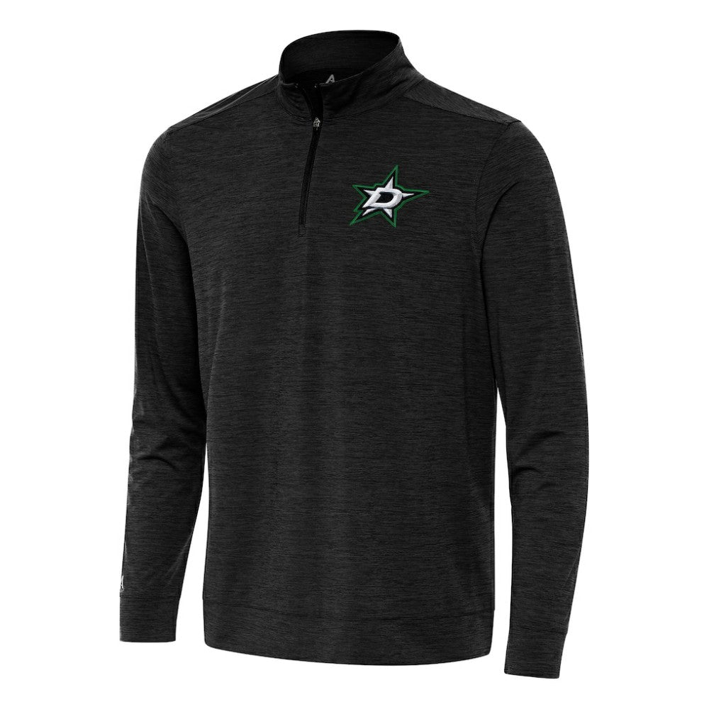 NHL Heather Black Dallas Stars Antigua Bright Quarter-Zip Top
