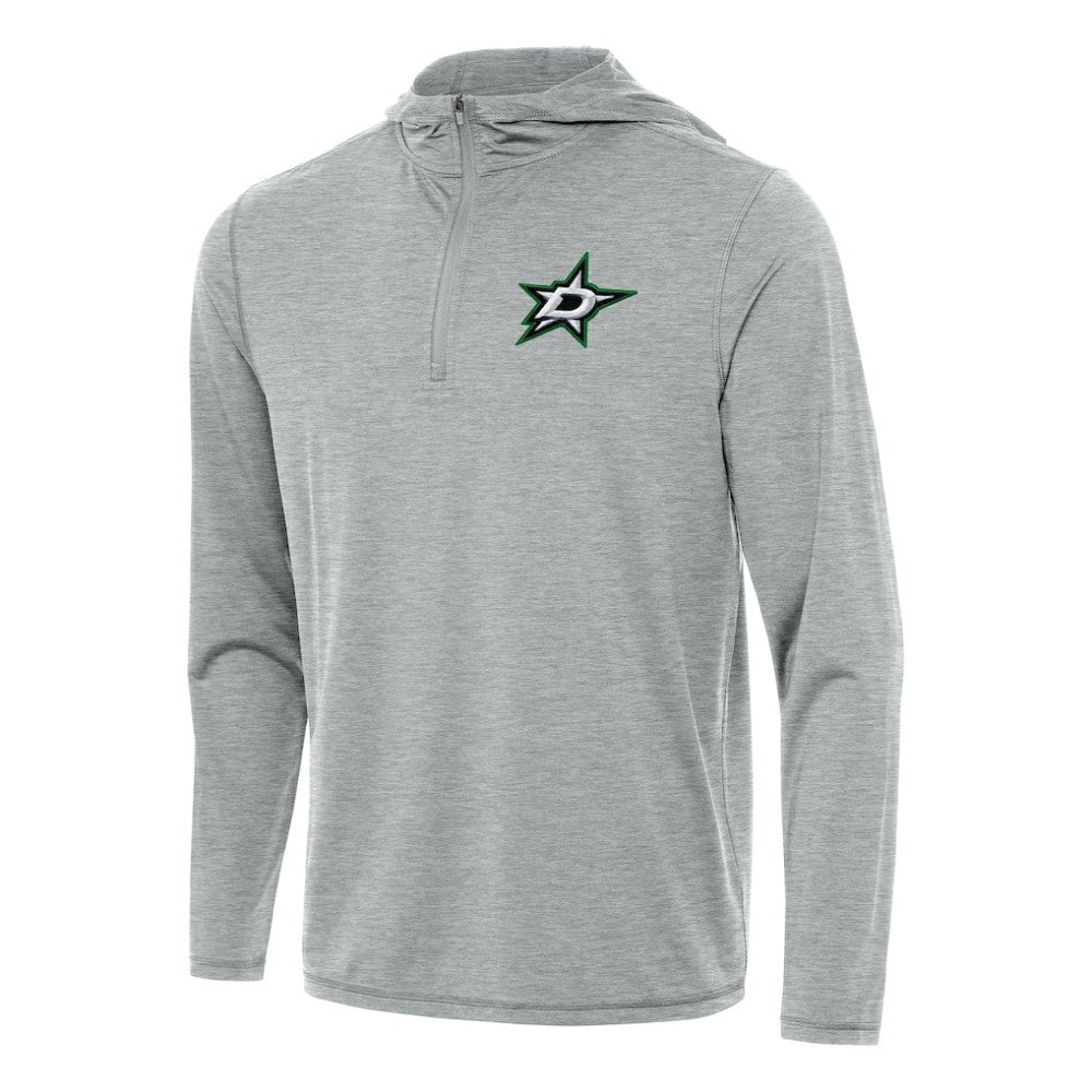 NHL Heather Gray Dallas Stars Antigua Tidy Quarter-Zip Hoodie