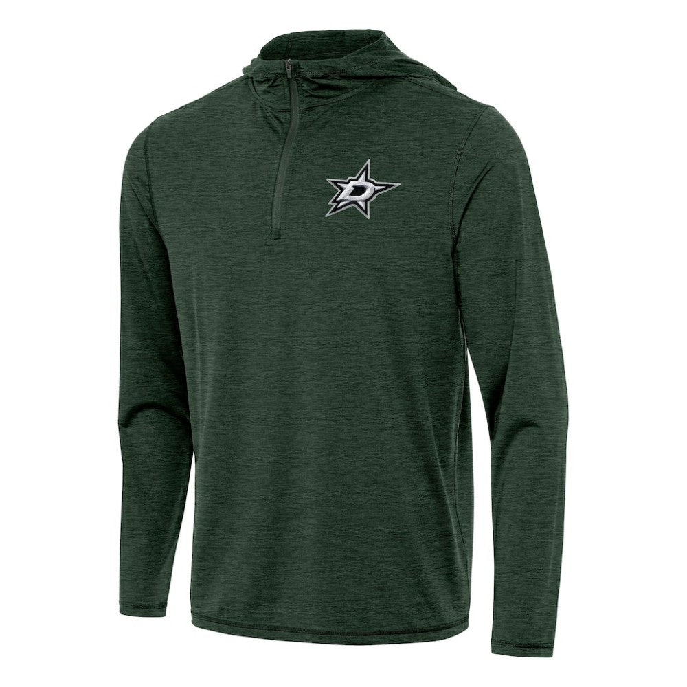 NHL Hunter Green Dallas Stars Antigua Tidy Quarter-Zip Hoodie