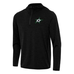 NHL Heather Black Dallas Stars Antigua Tidy Quarter-Zip Hoodie