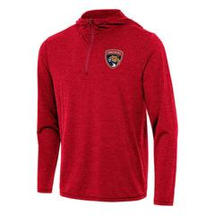 NHL Heather Red Florida Panthers Antigua Tidy Quarter-Zip Hoodie