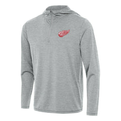 NHL Heather Gray Detroit Red Wings Antigua Tidy Quarter-Zip Hoodie