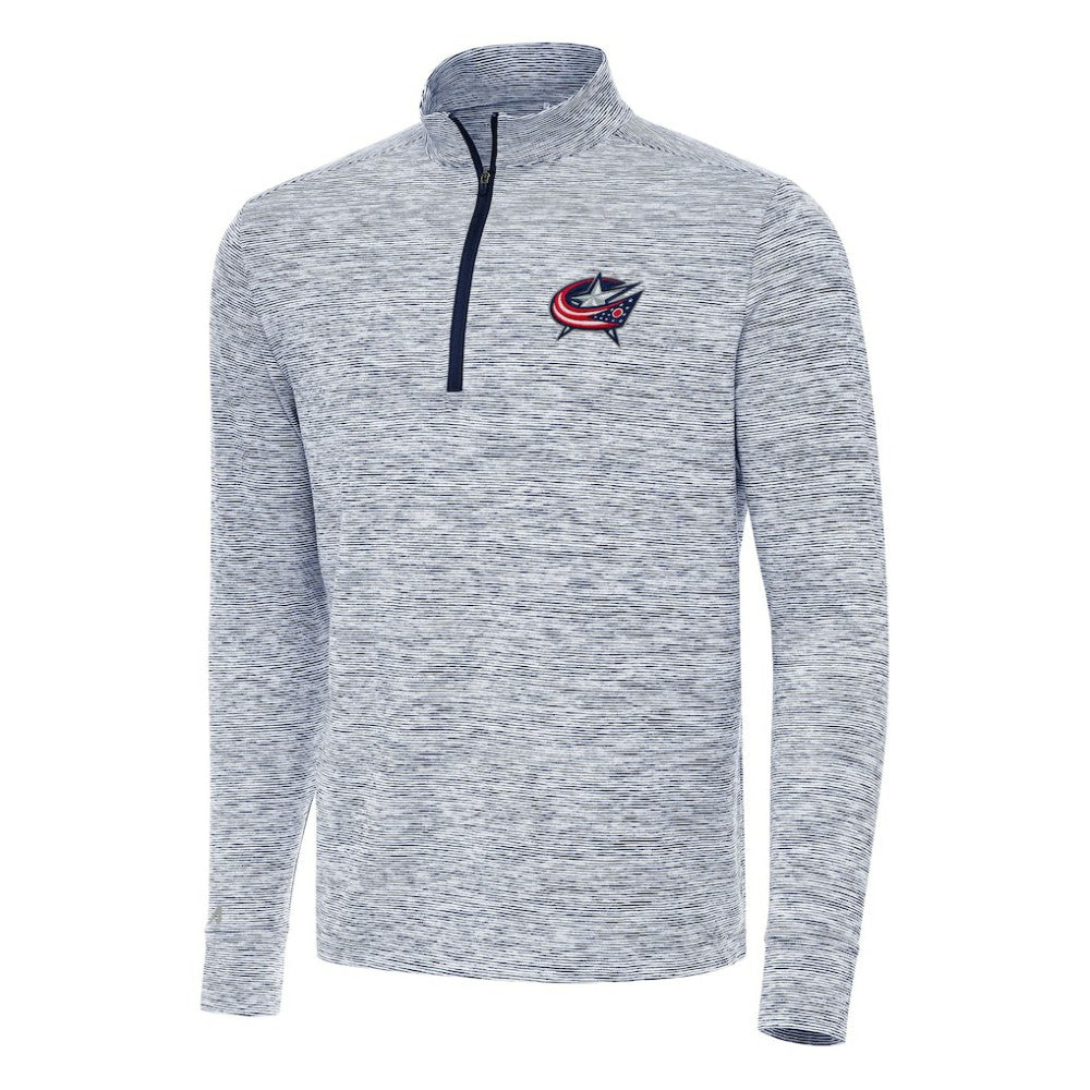 NHL Navy Columbus Blue Jackets Antigua Cause Quarter-Zip Top