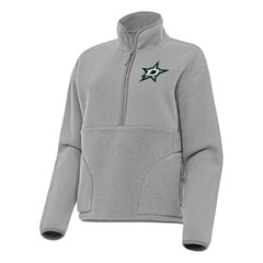 NHL Gray Dallas Stars Antigua Women's Figure Half-Zip Pullover Sweatshirt