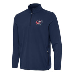 NHL Navy Columbus Blue Jackets Antigua Perilous Quarter-Zip Sweatshirt