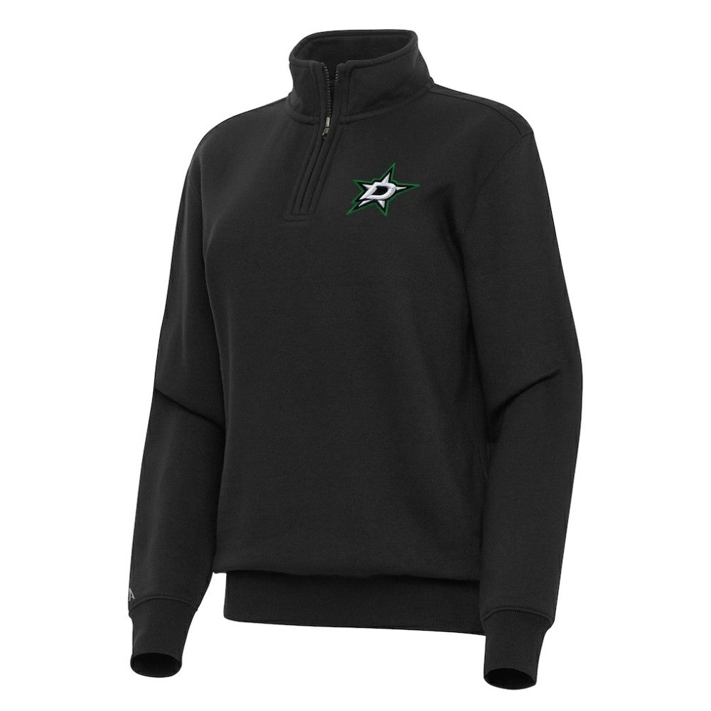 NHL Black Dallas Stars Antigua Women's Victory Quarter-Zip Sweatshirt