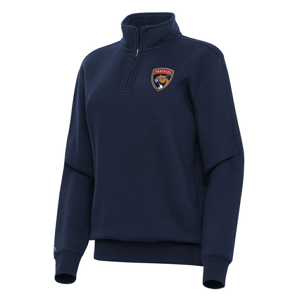 NHL Navy Florida Panthers Antigua Women's Victory Quarter-Zip Sweatshirt