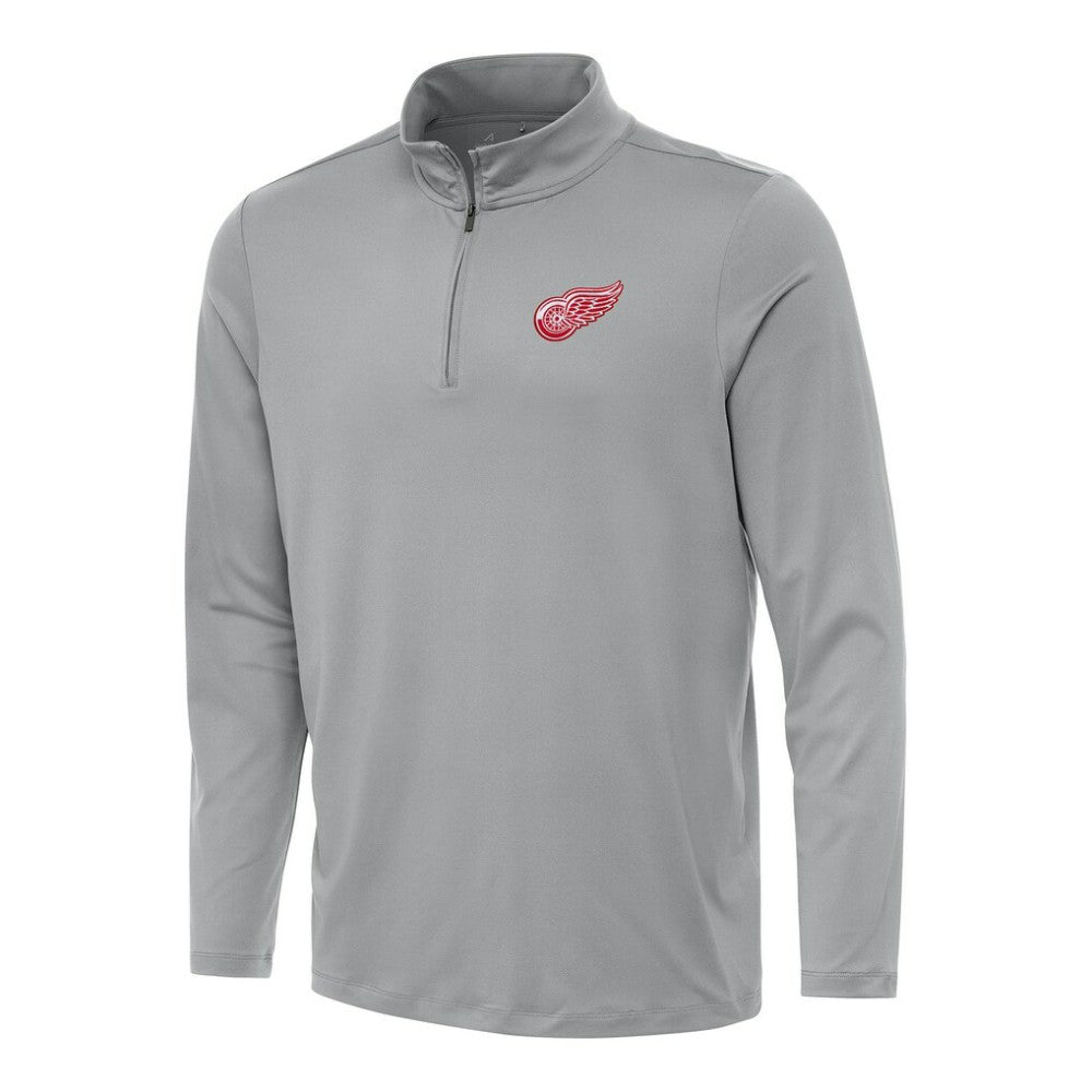 NHL Gray Detroit Red Wings Antigua Reprocess Quarter-Zip Top