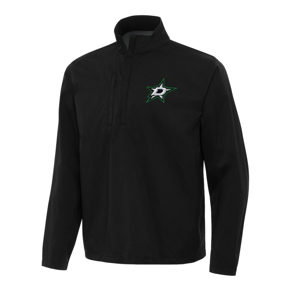 NHL Black Dallas Stars Antigua Brisk Quarter-Zip Windbreaker