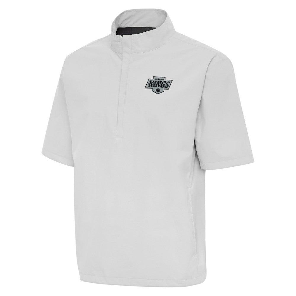 NHL Heather Gray Los Angeles Kings Antigua Brisk Quarter-Zip Windbreaker