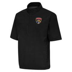 NHL Black Florida Panthers Antigua Brisk Quarter-Zip Windbreaker