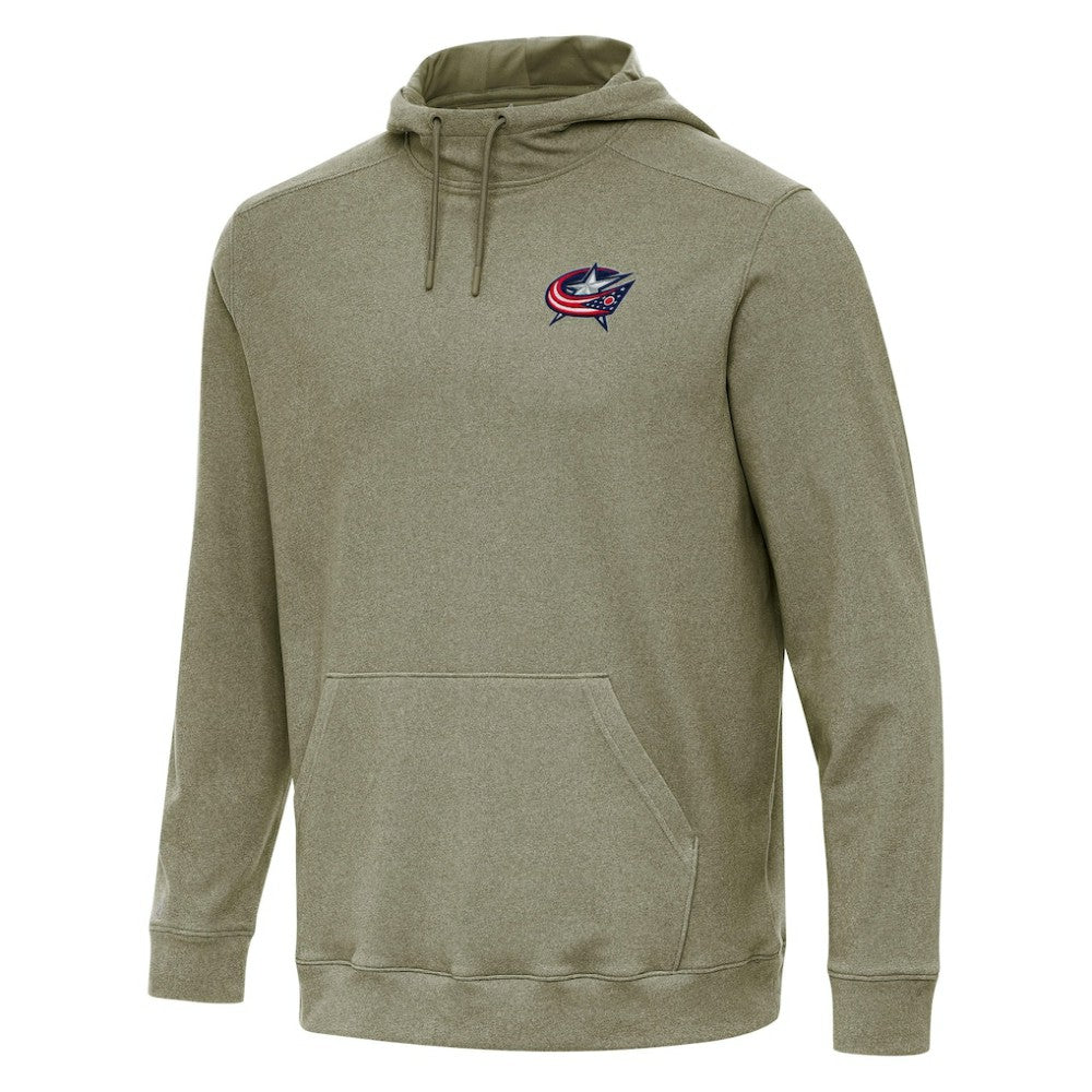 NHL Olive Columbus Blue Jackets Antigua Cloud Pullover Hoodie