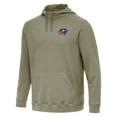 NHL Olive Columbus Blue Jackets Antigua Cloud Pullover Hoodie