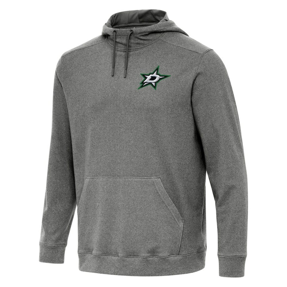 NHL Heather Black Dallas Stars Antigua Cloud Pullover Hoodie