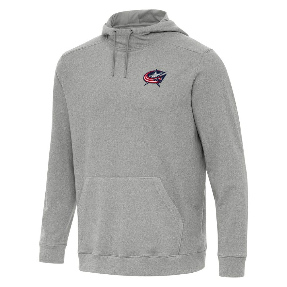 NHL Heather Gray Columbus Blue Jackets Antigua Cloud Pullover Hoodie