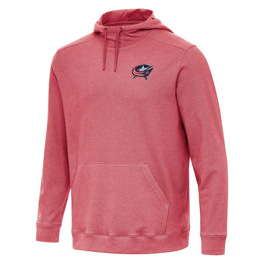 NHL Heather Red Columbus Blue Jackets Antigua Cloud Pullover Hoodie