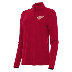 NHL Heather Red Detroit Red Wings Antigua Women's Bright Quarter-Zip Top