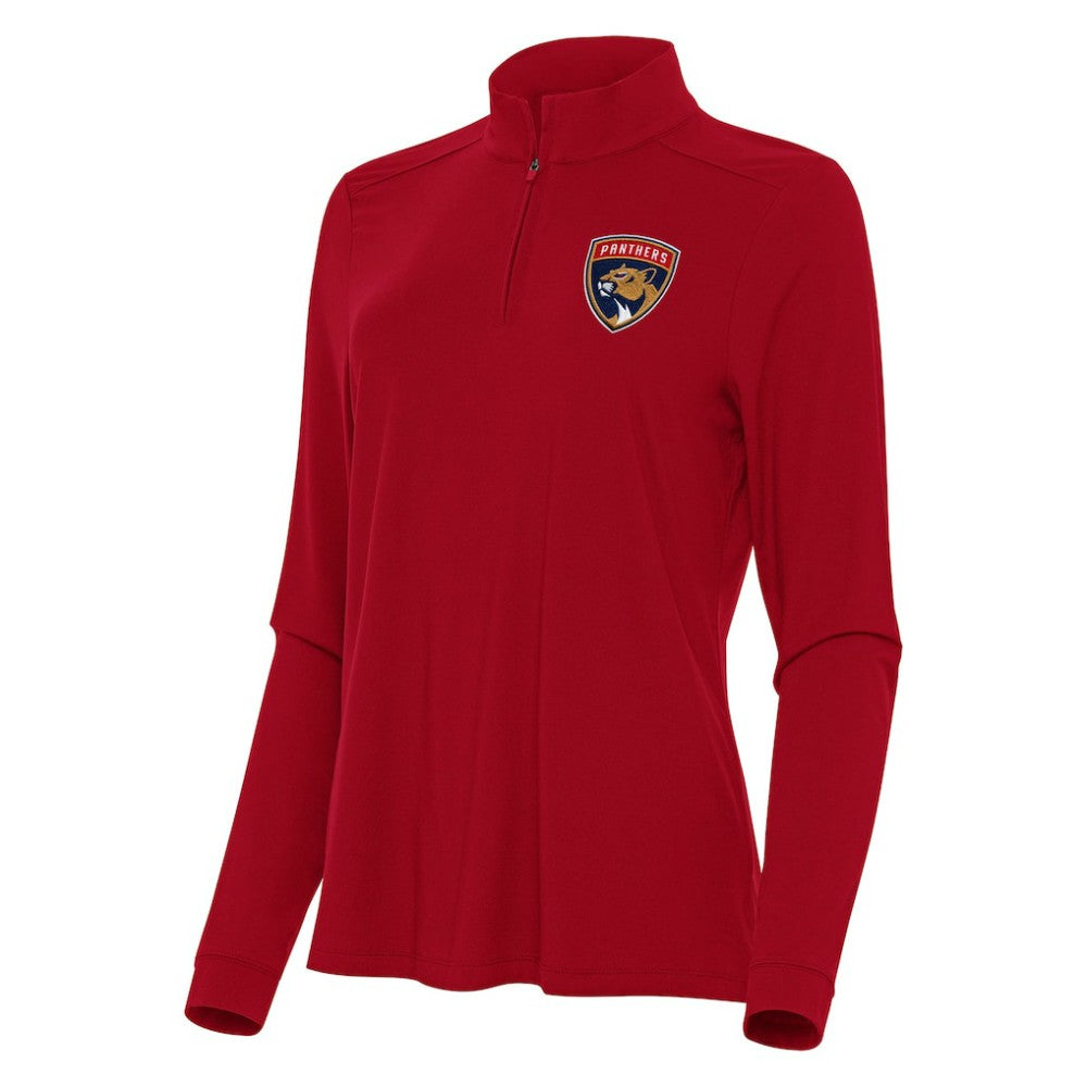 NHL Red Florida Panthers Antigua Women's Intent Quarter-Zip Top