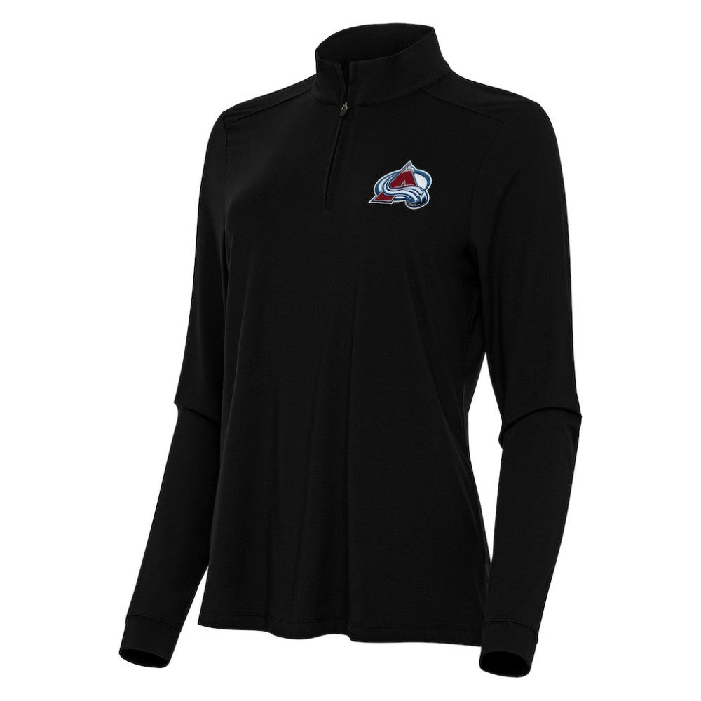 NHL Black Colorado Avalanche Antigua Women's Intent Quarter-Zip Top