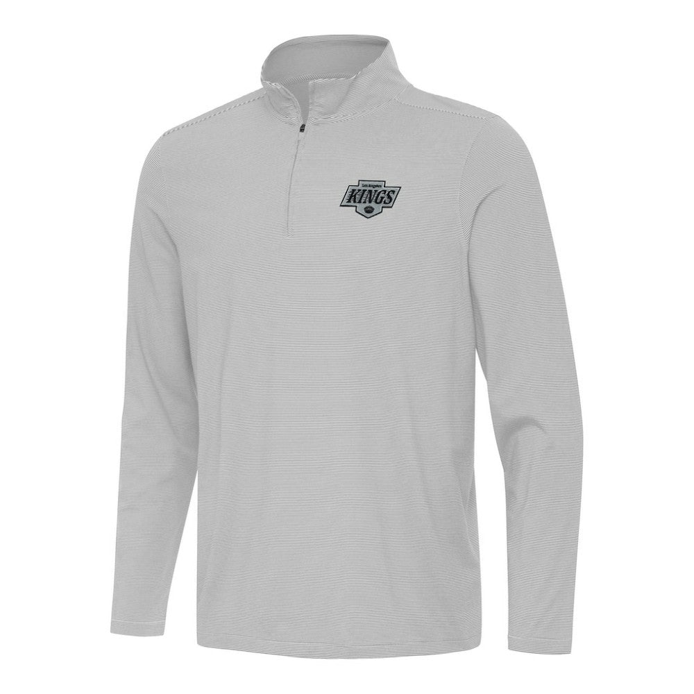 NHL Gray Los Angeles Kings Antigua Twine Quarter-Zip Top