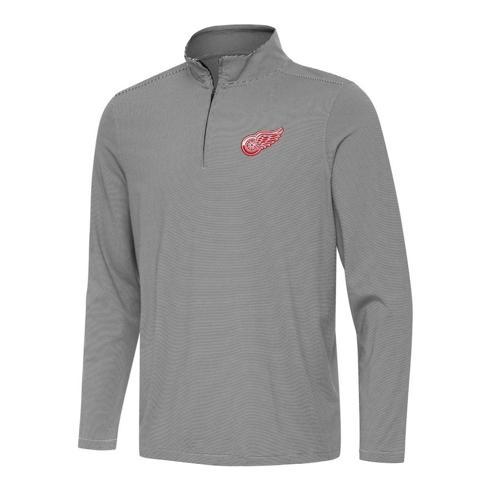 NHL Black Detroit Red Wings Antigua Twine Quarter-Zip Top