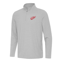 NHL Gray Detroit Red Wings Antigua Twine Quarter-Zip Top