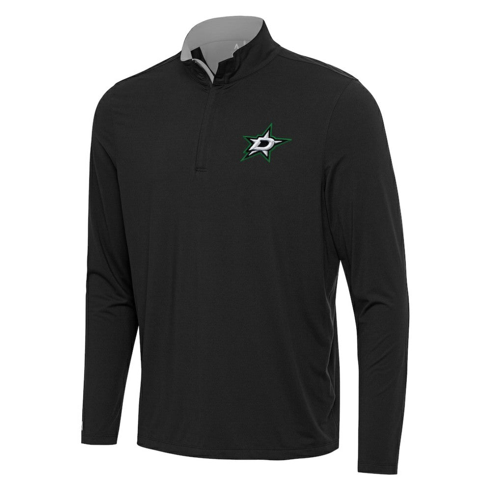 NHL Black/Gray Dallas Stars Antigua Content Quarter-Zip Pullover Top