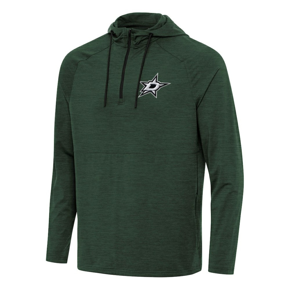 NHL Hunter Green Dallas Stars Antigua Spikes Quarter-Zip Hoodie