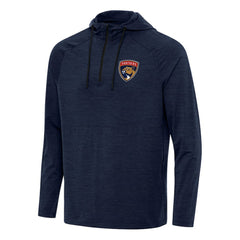 NHL Heather Navy Florida Panthers Antigua Spikes Quarter-Zip Hoodie