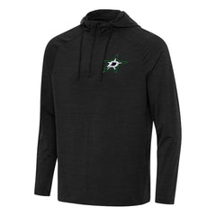 NHL Heather Black Dallas Stars Antigua Spikes Quarter-Zip Hoodie