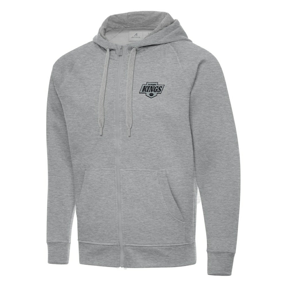 NHL Heather Gray Los Angeles Kings Antigua Big & Tall Victory Full-Zip Hoodie