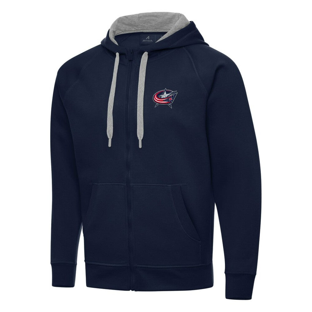 NHL Navy Columbus Blue Jackets Antigua Big & Tall Victory Full-Zip Hoodie
