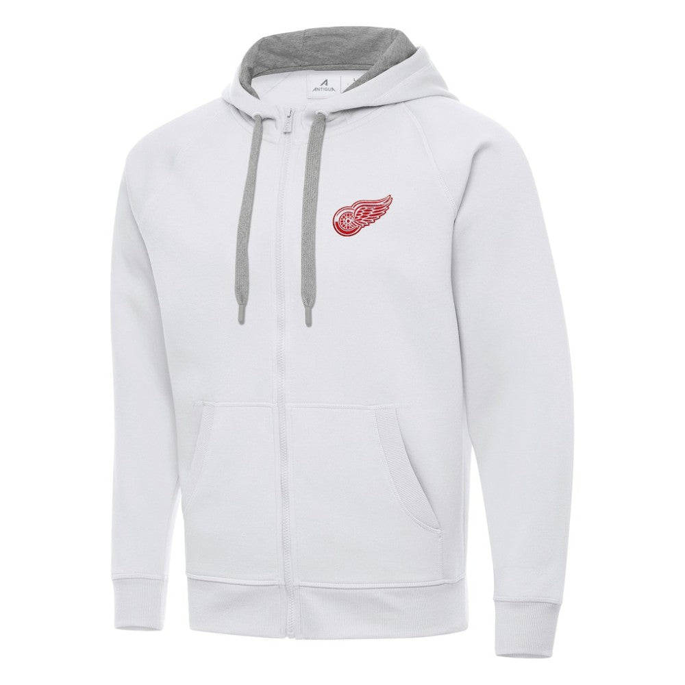 NHL White Detroit Red Wings Antigua Big & Tall Victory Full-Zip Hoodie