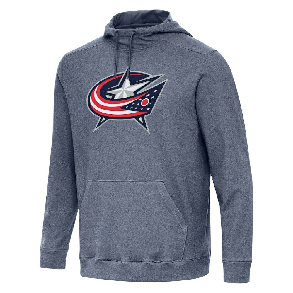 NHL Heather Navy Columbus Blue Jackets Antigua Cloud Pullover Hoodie