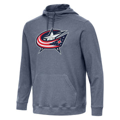 NHL Heather Navy Columbus Blue Jackets Antigua Cloud Pullover Hoodie