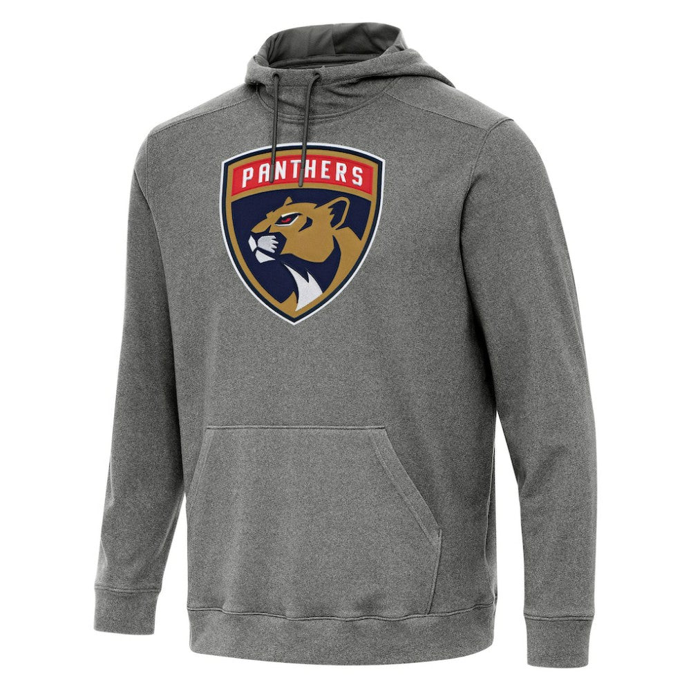 NHL Heather Black Florida Panthers Antigua Cloud Pullover Hoodie