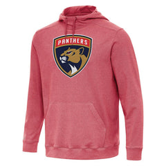 NHL Heather Red Florida Panthers Antigua Cloud Pullover Hoodie
