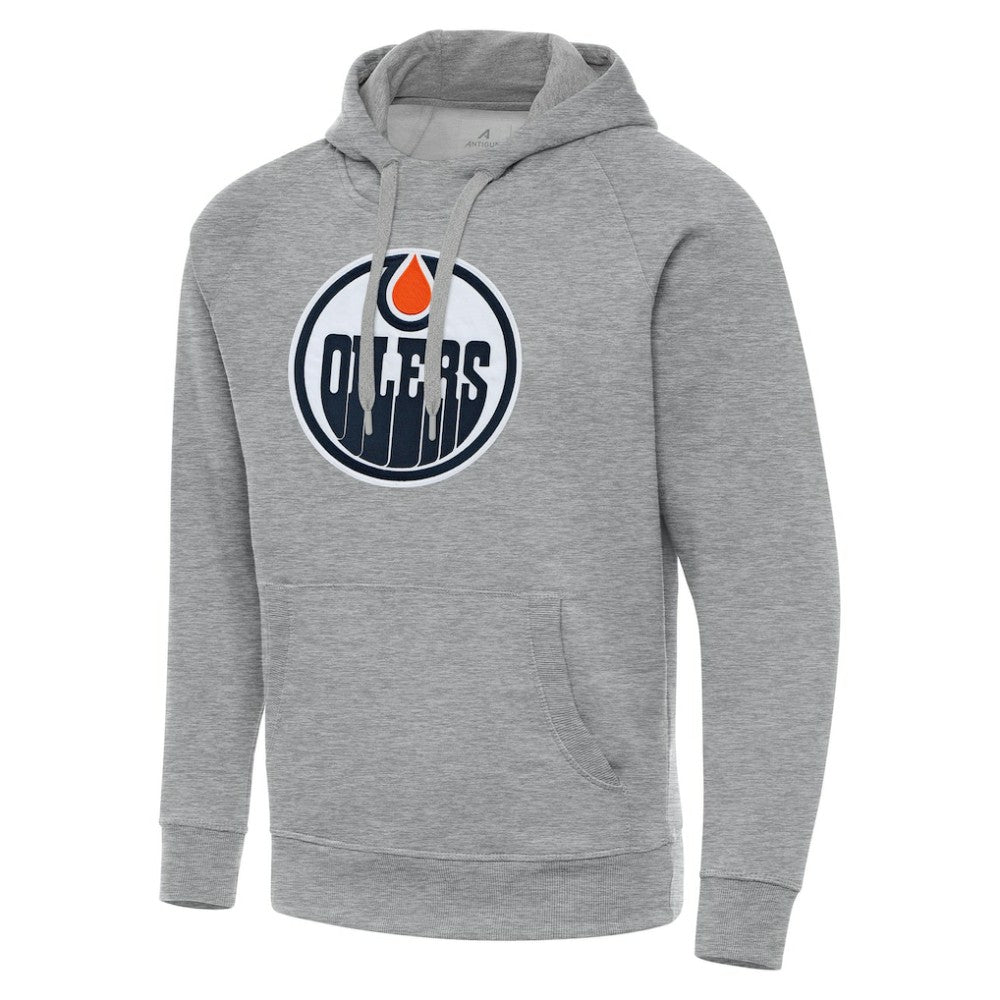 NHL Heather Gray Edmonton Oilers Antigua Big & Tall Victory Pullover Hoodie