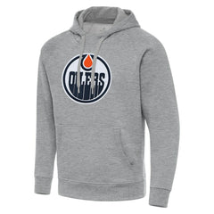 NHL Heather Gray Edmonton Oilers Antigua Big & Tall Victory Pullover Hoodie