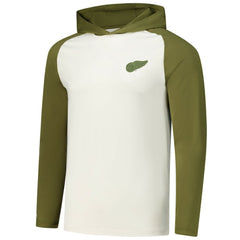 NHL Cream/Olive Detroit Red Wings Antigua Intrepid Sand Raglan Long Sleeve Hoodie T-Shirt