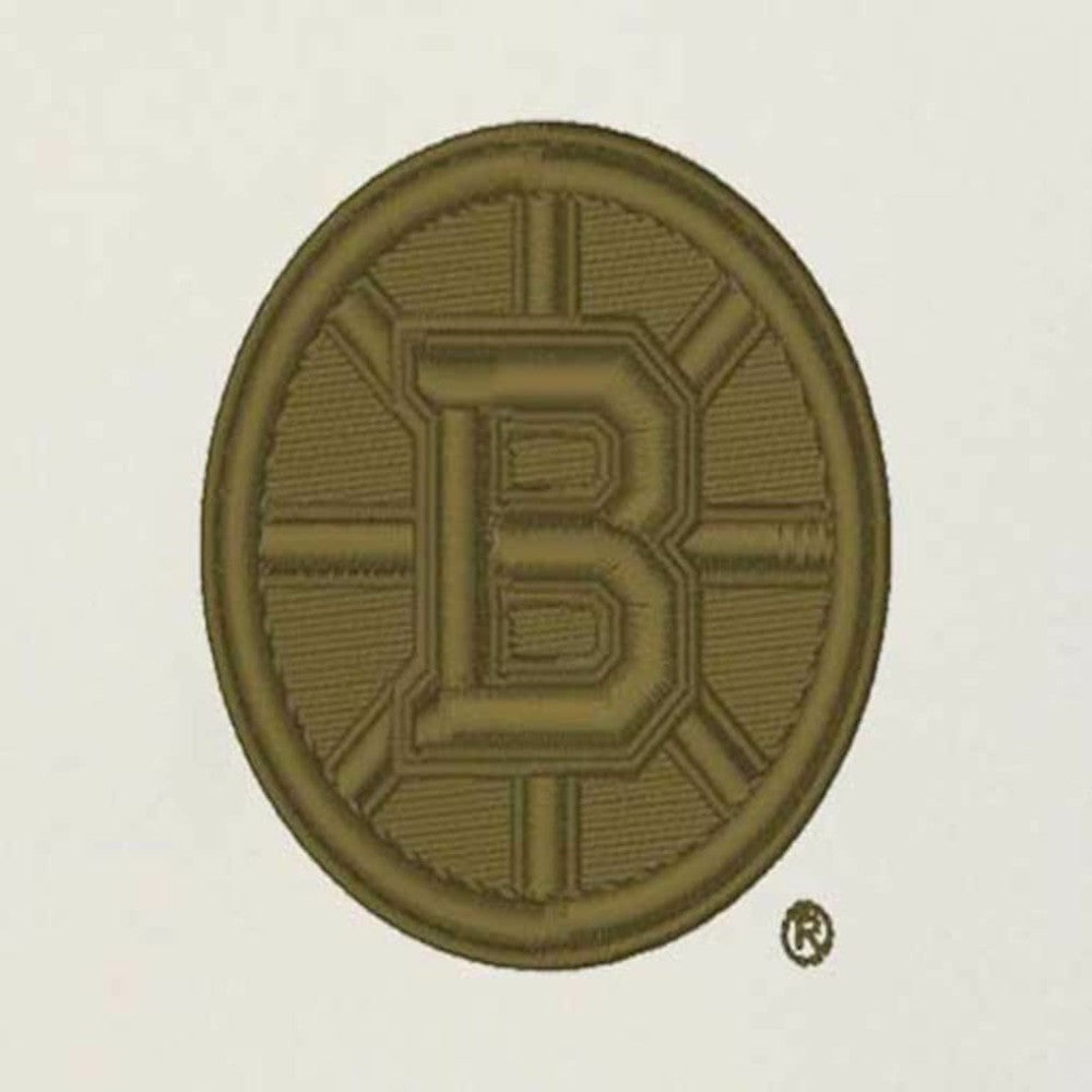 NHL Cream/Olive Boston Bruins Antigua Intrepid Sand Raglan Long Sleeve Hoodie T-Shirt