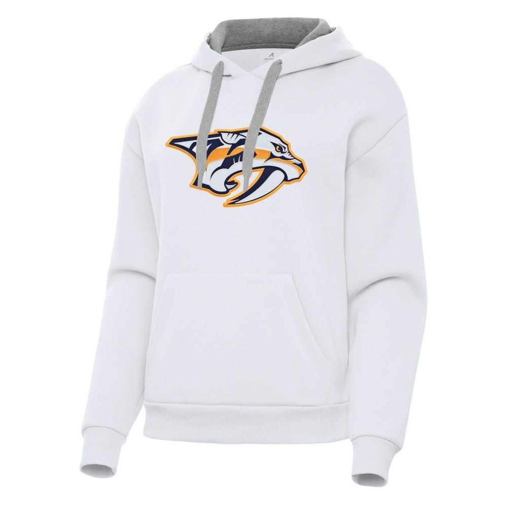 NHL White Nashville Predators Antigua Women's Victory Pullover Hoodie