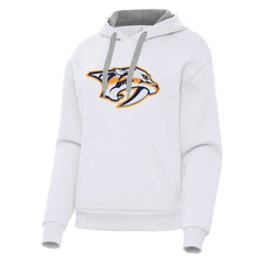 NHL White Nashville Predators Antigua Women's Victory Pullover Hoodie