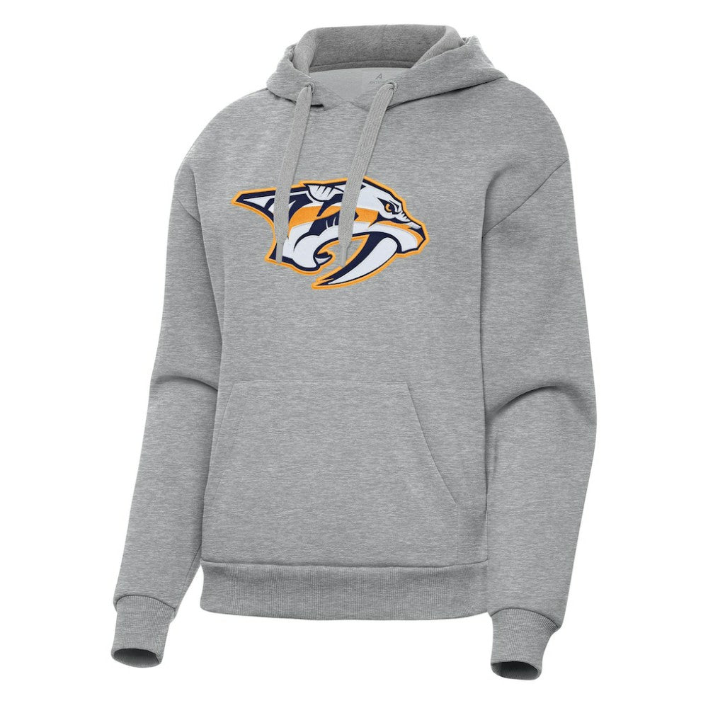 NHL Heather Gray Nashville Predators Antigua Women's Victory Pullover Hoodie
