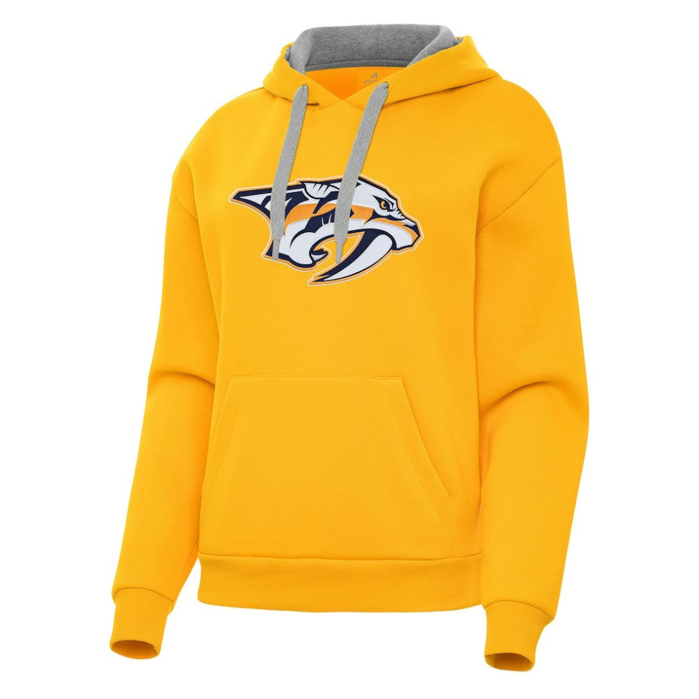 NHL Gold Nashville Predators Antigua Women's Victory Pullover Hoodie