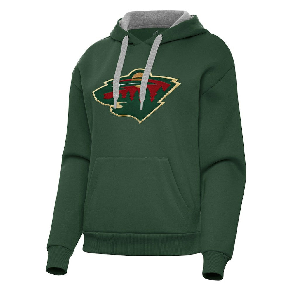 NHL Hunter Green Minnesota Wild Antigua Women's Victory Pullover Hoodie