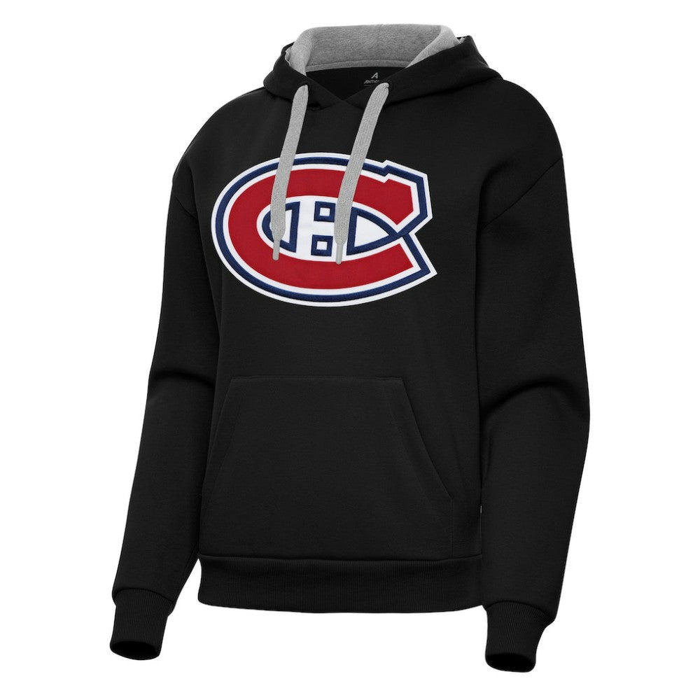 NHL Black Montreal Canadiens Antigua Women's Victory Pullover Hoodie