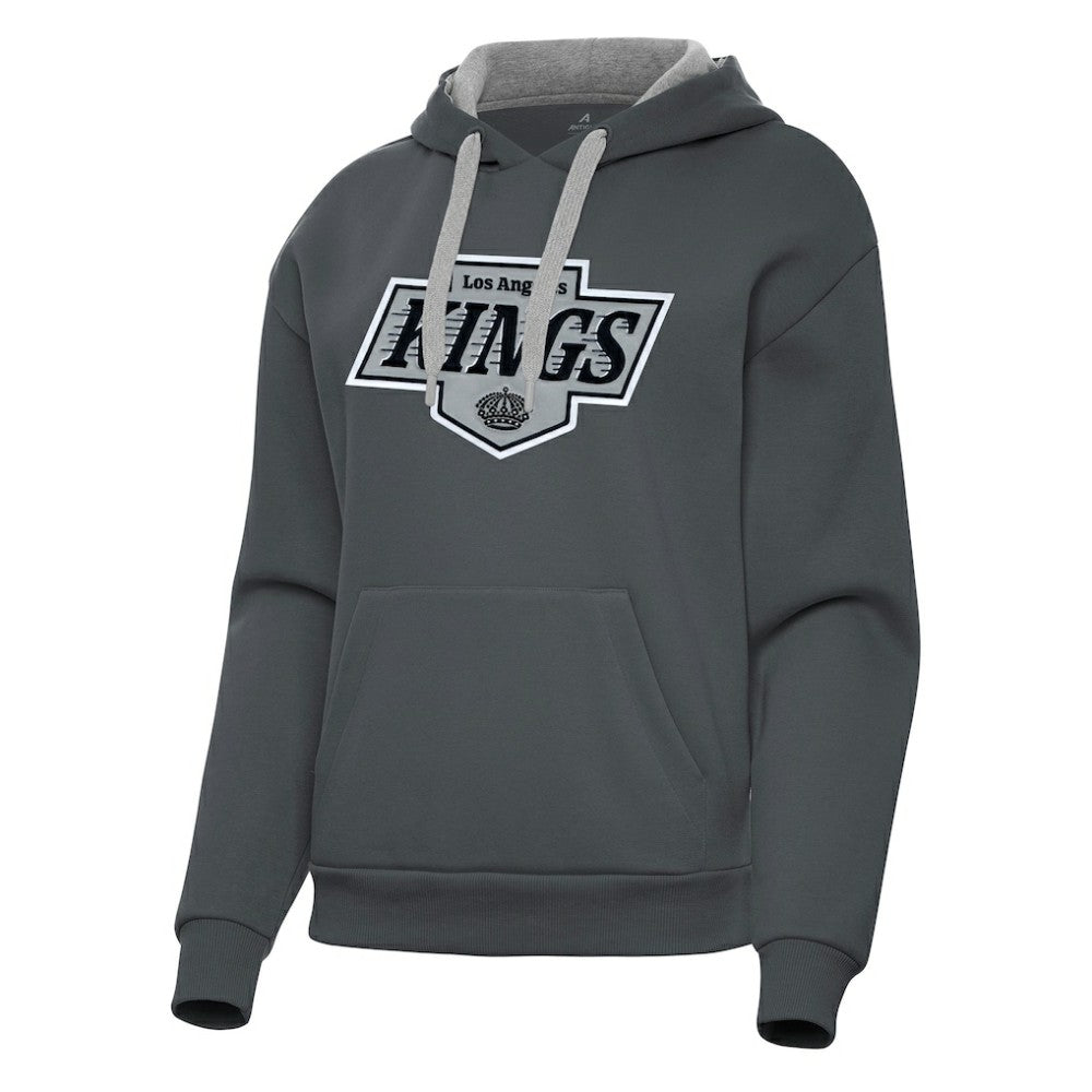 NHL Charcoal Los Angeles Kings Antigua Women's Victory Pullover Hoodie