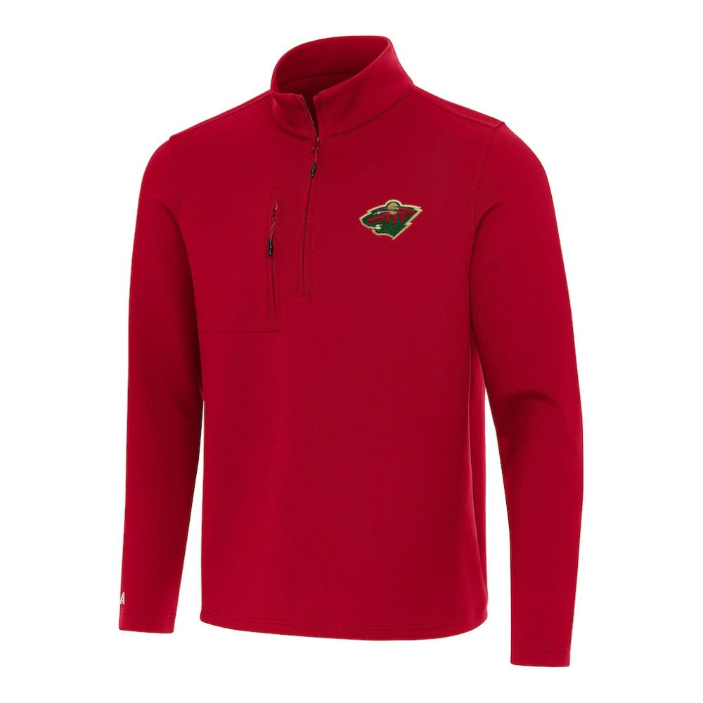 NHL Red Minnesota Wild Antigua Insider Quarter-Zip Top