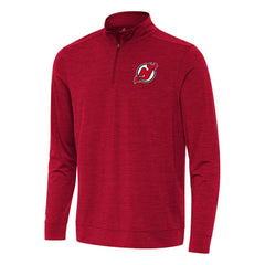 NHL Heather Red New Jersey Devils Antigua Bright Quarter-Zip Top